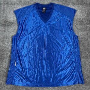 Vintage Starter Basketball Jersey Men's XL Blue Sleeveless Pocket Activewear